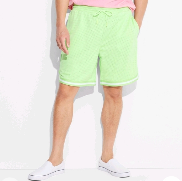 Men's 8.5" Regular Fit Pull-On Shorts - Original Use Light Green M - Picture 1 of 14